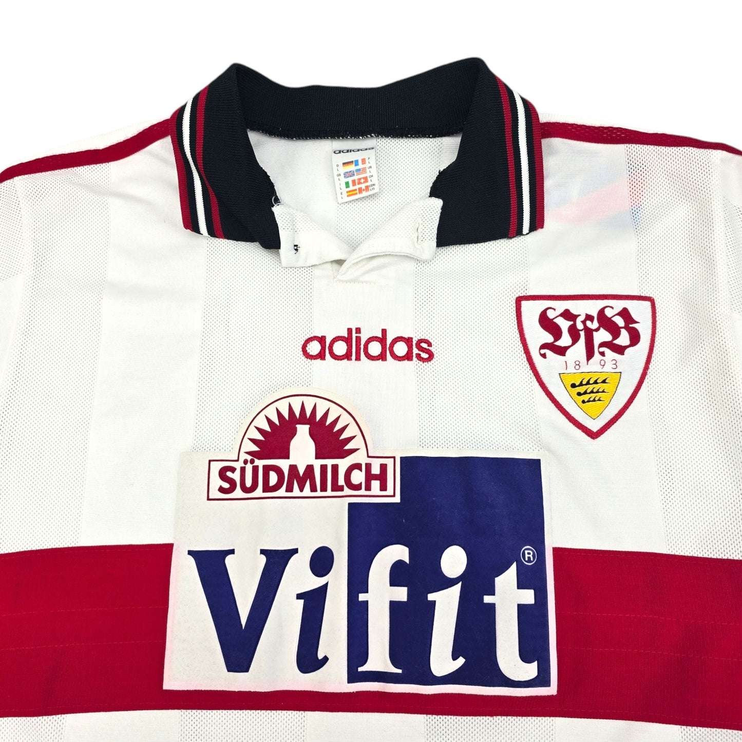 1996/97 Stuttgart Home Football Shirt (L) Adidas