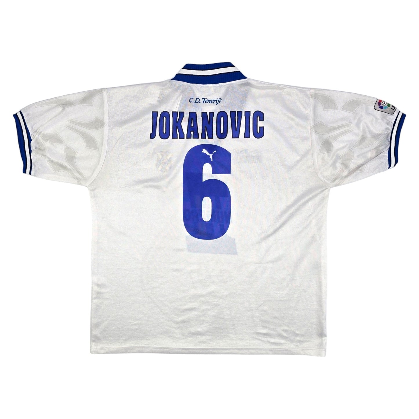 1996/97 Tenerife Home Football Shirt (2XL) Puma #6 Jakanovic (Match Worn)