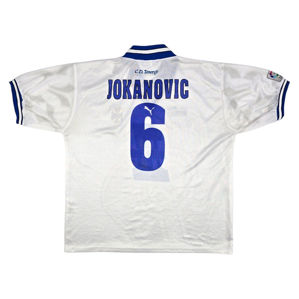 1996/97 Tenerife Home Football Shirt (2XL) Puma #6 Jakanovic (Match Worn)