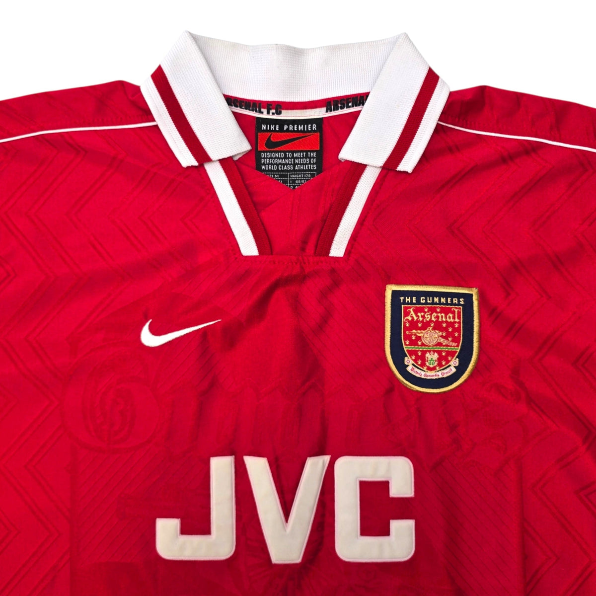 1996/98 Arsenal Home Football Shirt (M) Nike #10 Bergkamp