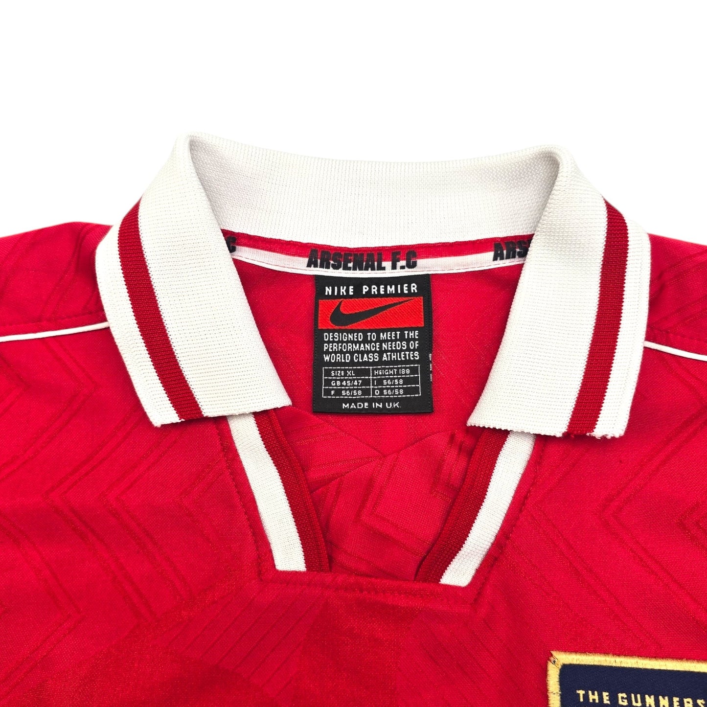 1996/98 Arsenal Home Football Shirt (XL) Nike #8 Wright