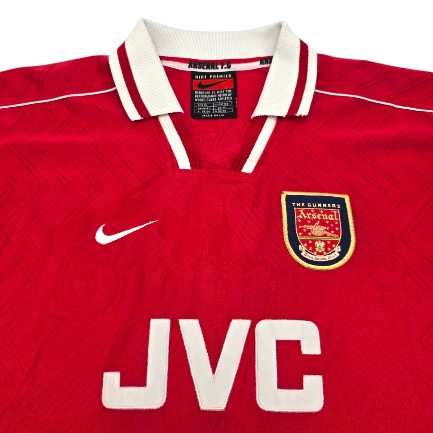 1996/98 Arsenal Home Football Shirt (XL) Nike #8 Wright