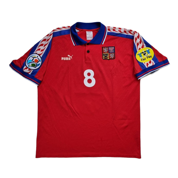 1996/98 Czech Republic Home Football Shirt (XL) Puma #8 Poborsky
