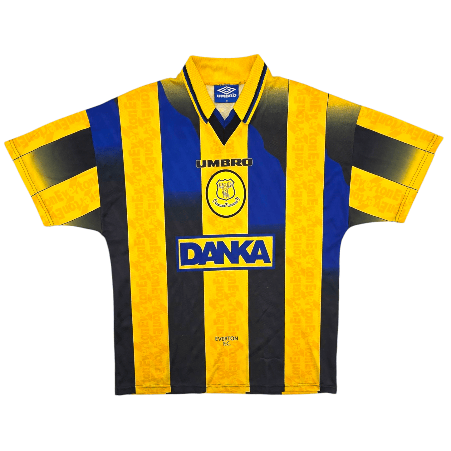 1996/98 Everton Away Football Shirt (M) Umbro #10 Speed