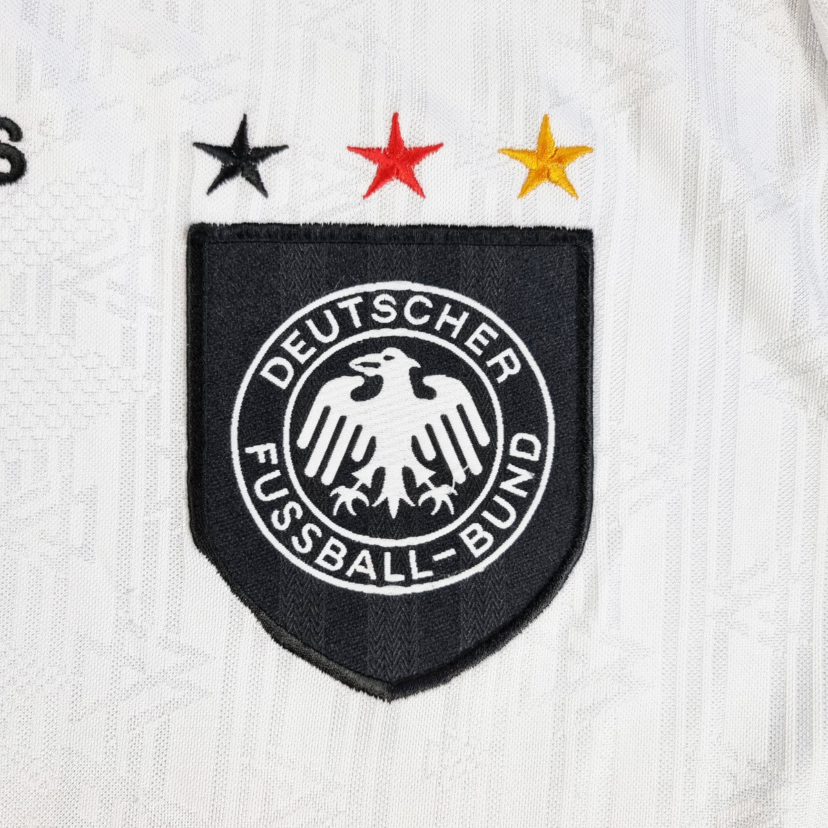1996/98 Germany Home Football Shirt (L) Adidas #18 Klinsmann
