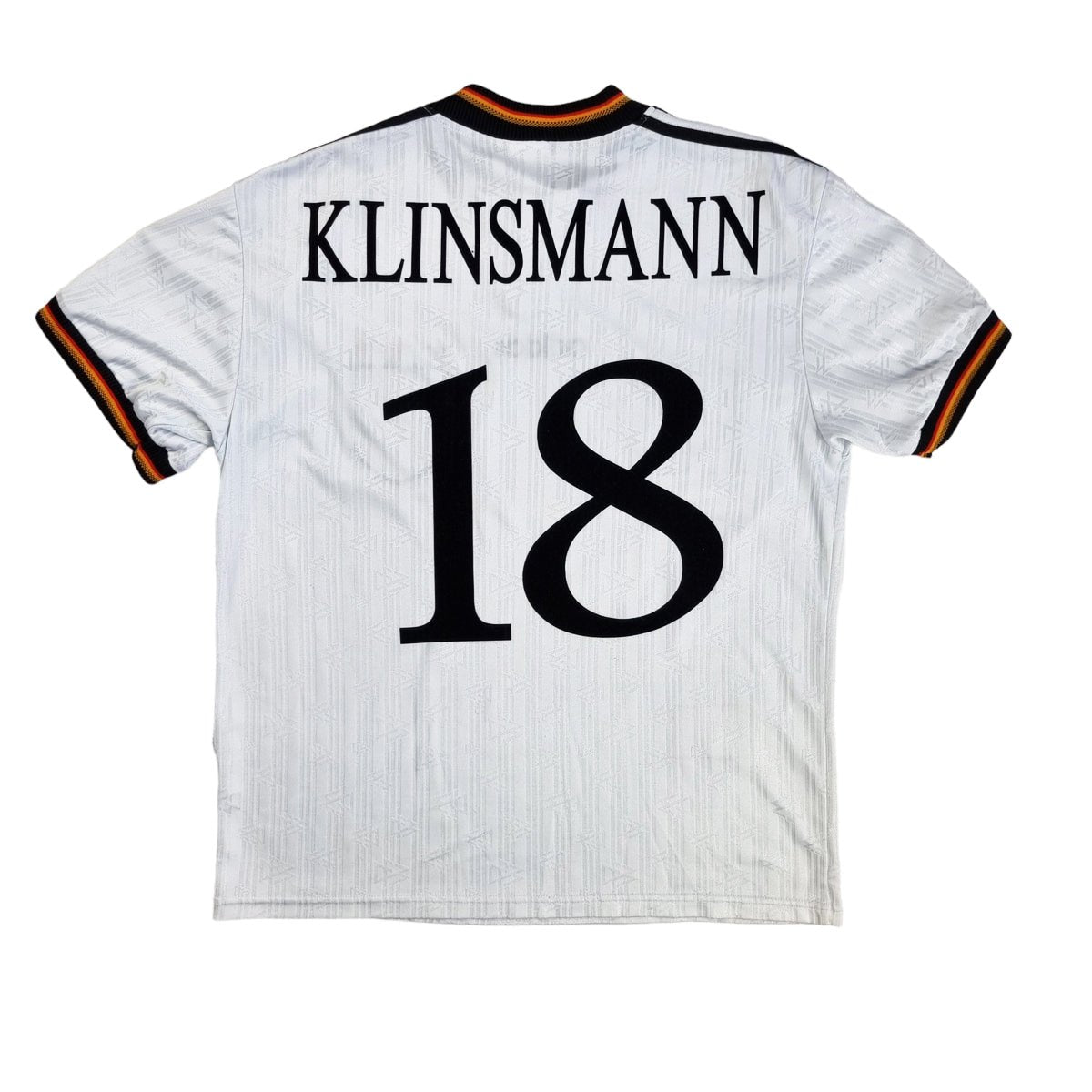 1996/98 Germany Home Football Shirt (L) Adidas #18 Klinsmann