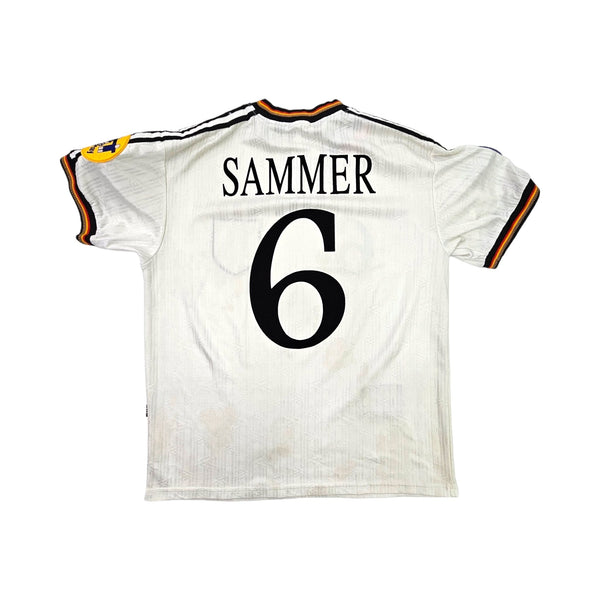 1996/98 Germany Home Football Shirt (L) Adidas #6 Sammer