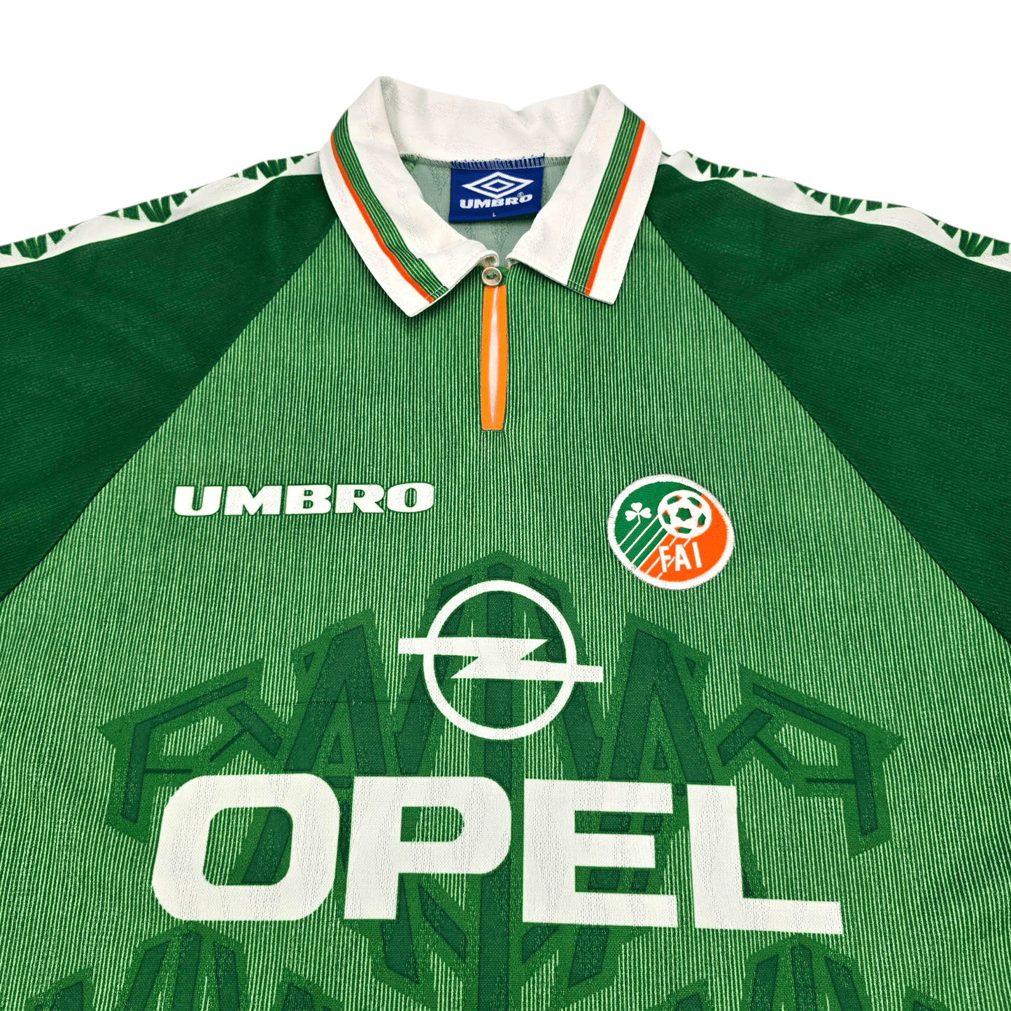 1996/98 Ireland Home Football Shirt (L) Umbro #6 Keane