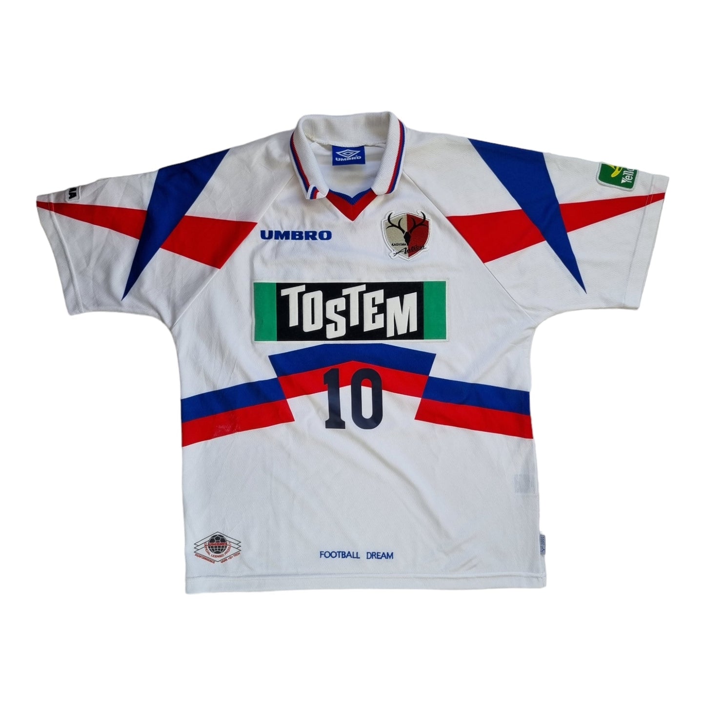 1996/98 Kashima Antlers Away Football Shirt (L) Umbro # 10