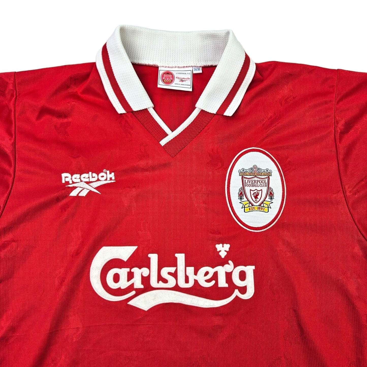 1996/98 Liverpool Home Football Shirt (M) Reebok #9 Fowler