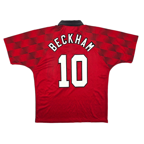 1996/98 Manchester United Home Football Shirt (L) Umbro #10 Beckham