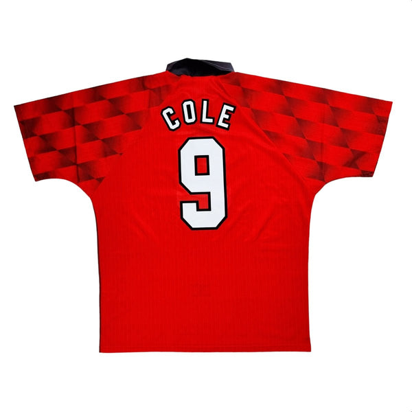 1996/98 Manchester United Home Football Shirt (L) Umbro #9 Cole