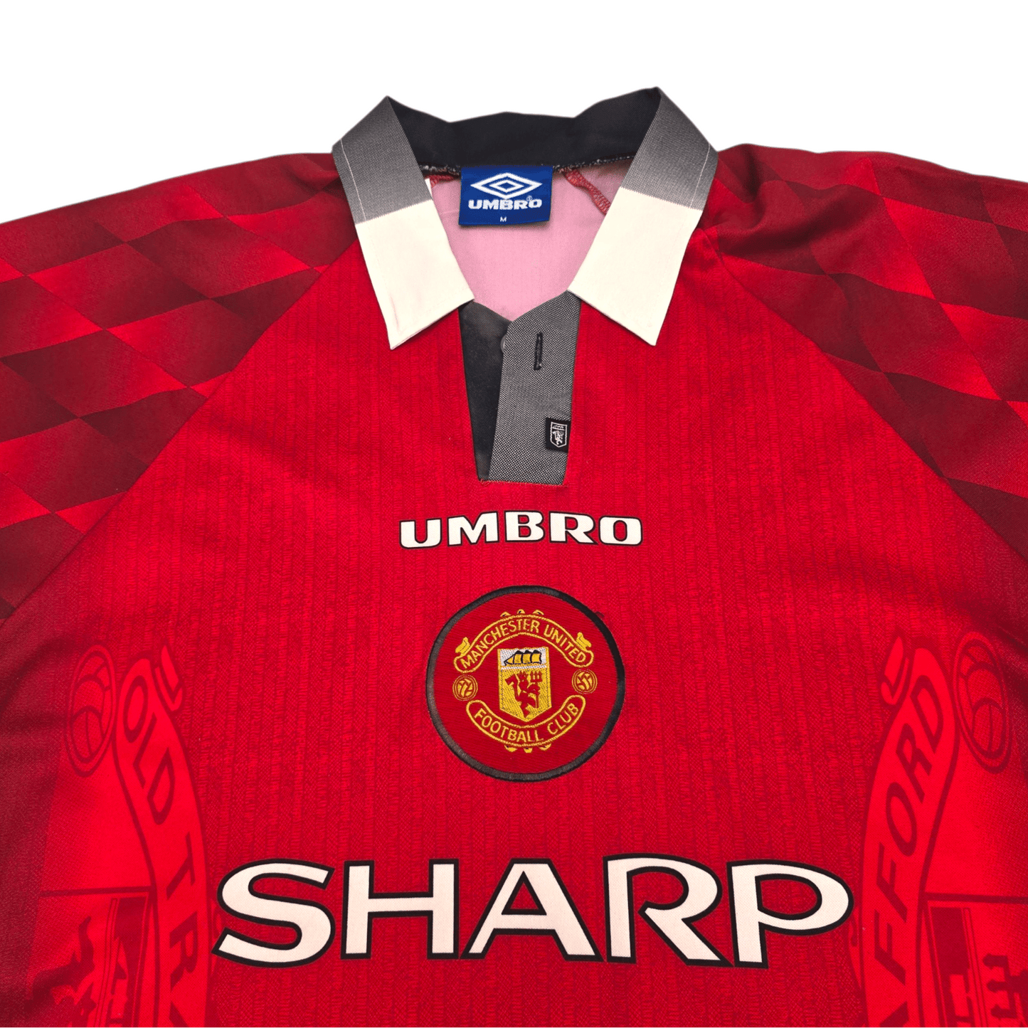1996/98 Manchester United Home Football Shirt (M) Umbro #10 Beckham