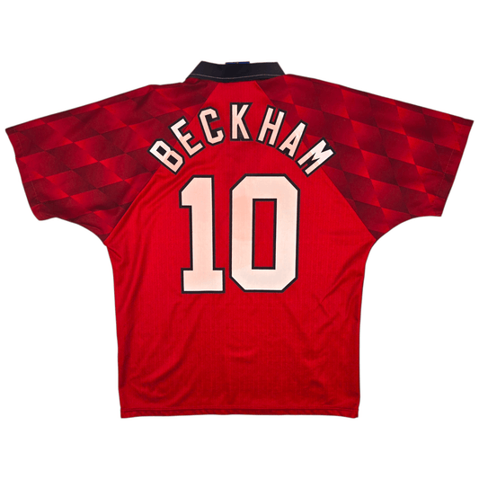 1996/98 Manchester United Home Football Shirt (M) Umbro #10 Beckham