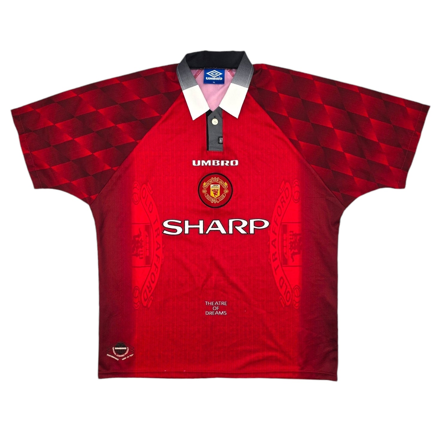 1996/98 Manchester United Home Football Shirt (XL) Umbro