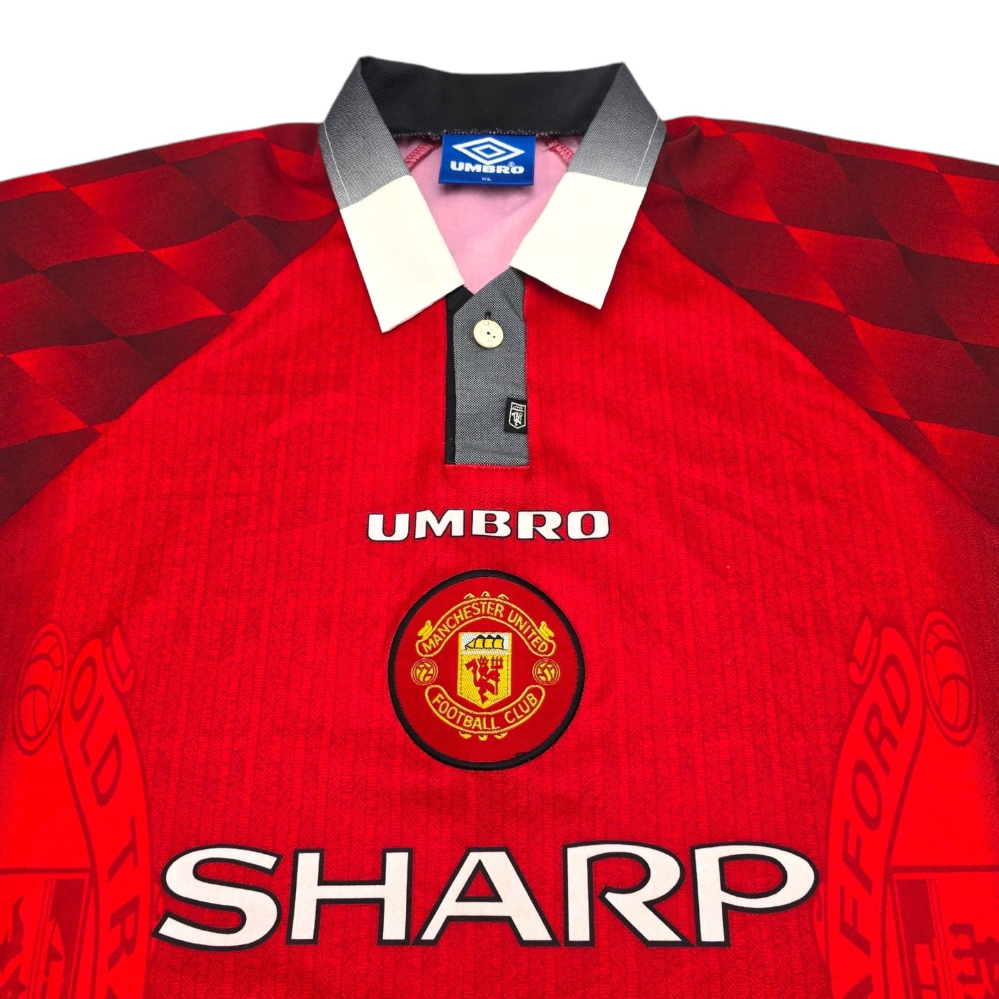 1996/98 Manchester United Home Football Shirt (XL) Umbro