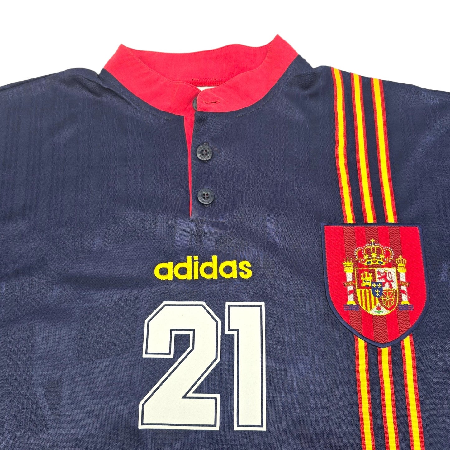 1996/98 Spain Away Football Shirt (L) Adidas #21 Enrique