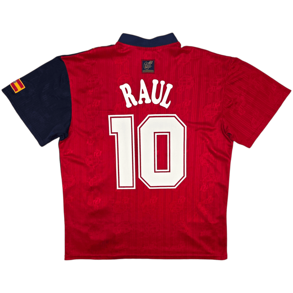 1996/98 Spain Home Football Shirt (L) Adidas #10 Raul