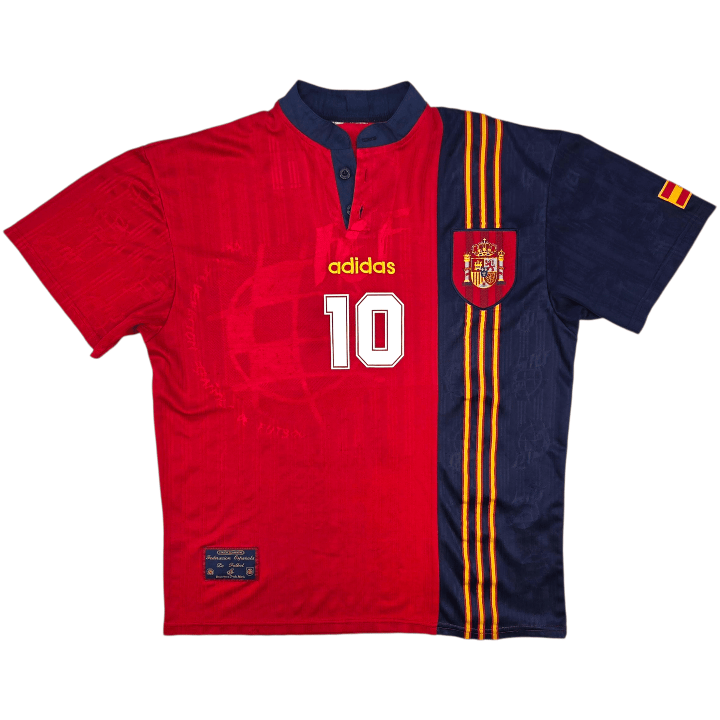 1996/98 Spain Home Football Shirt (L) Adidas #10 Raul