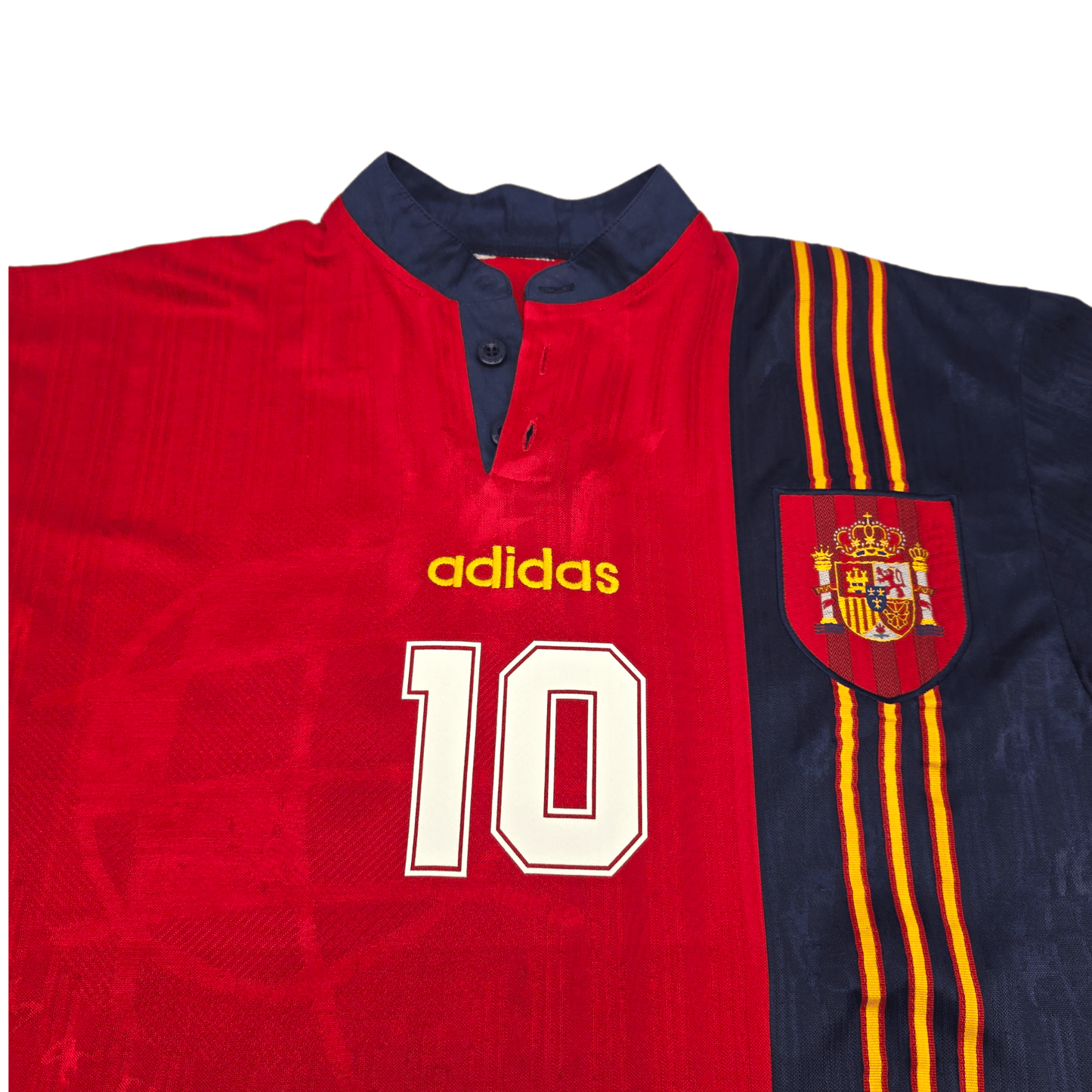 1996/98 Spain Home Football Shirt (L) Adidas #10 Raul