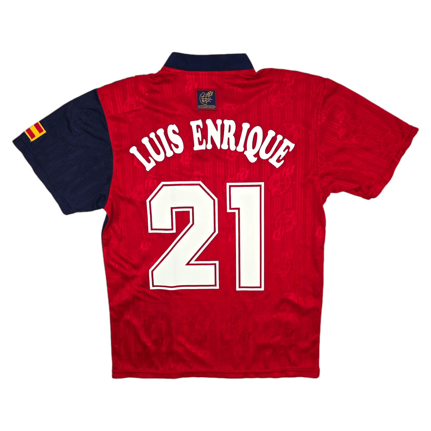 1996/98 Spain Home Football Shirt (S) Adidas #21 Luis Enrique