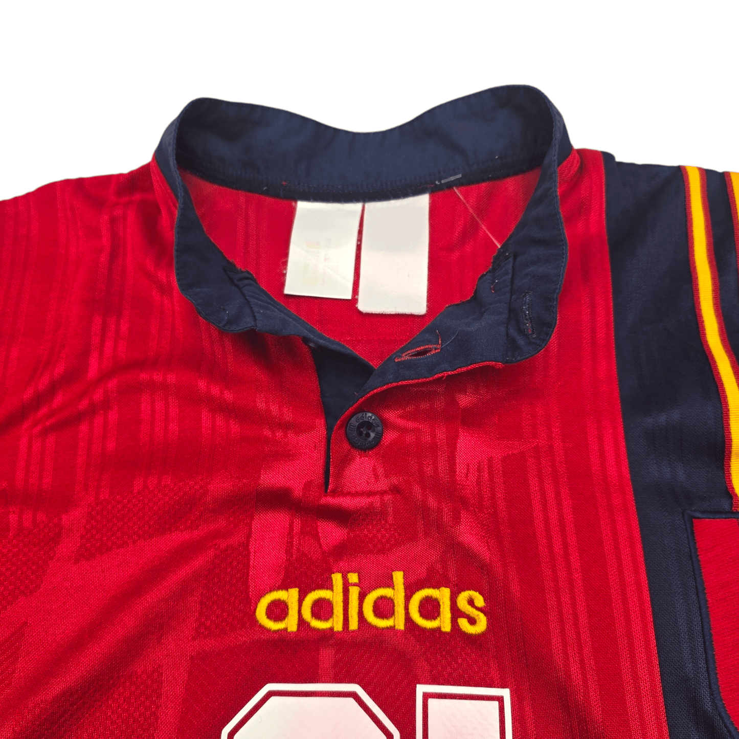 1996/98 Spain Home Football Shirt (XL) Adidas #21 Luis Enrique