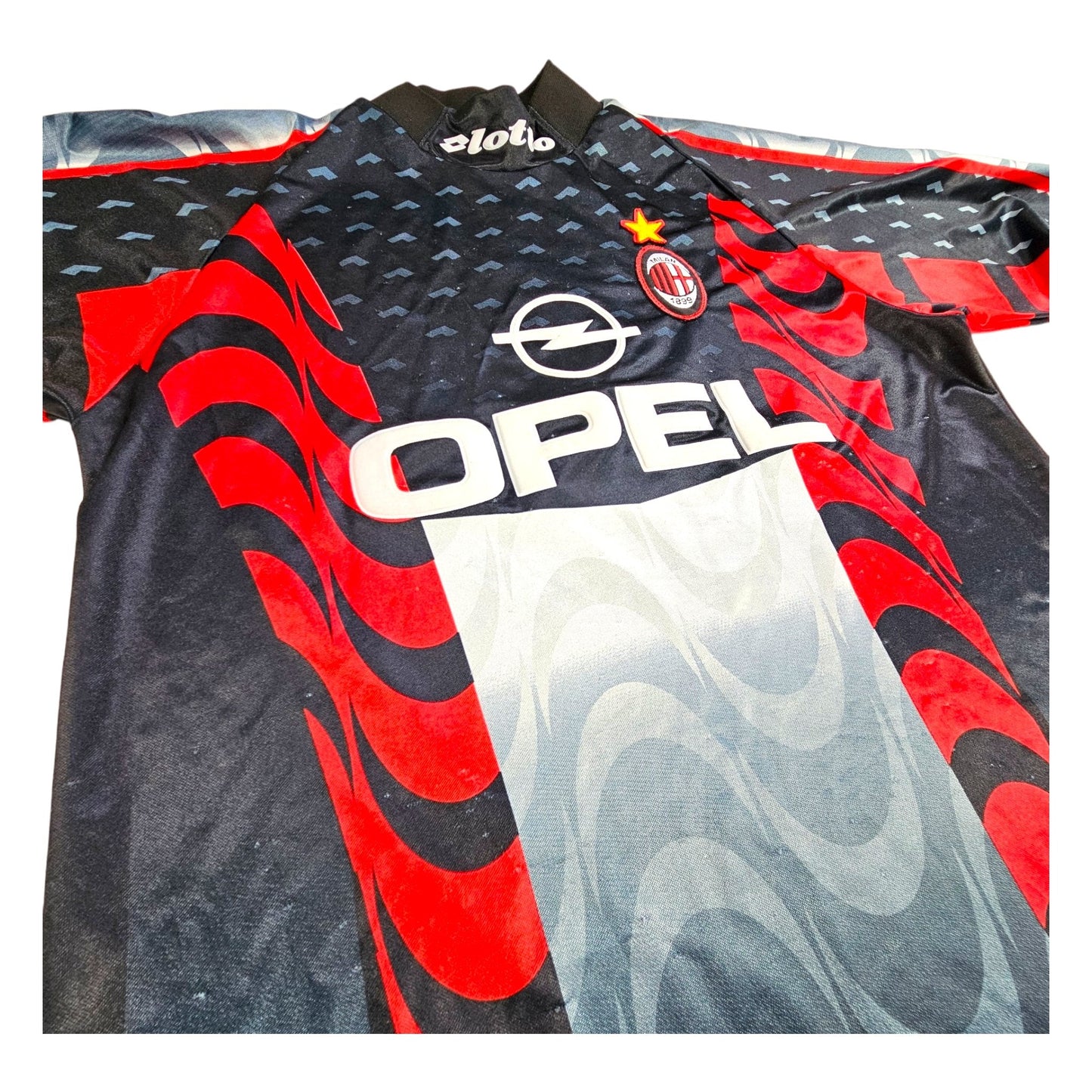 1997/98 AC Milan Goal Keeper Football Shirt (L) Lotto # 1 (Rossi)