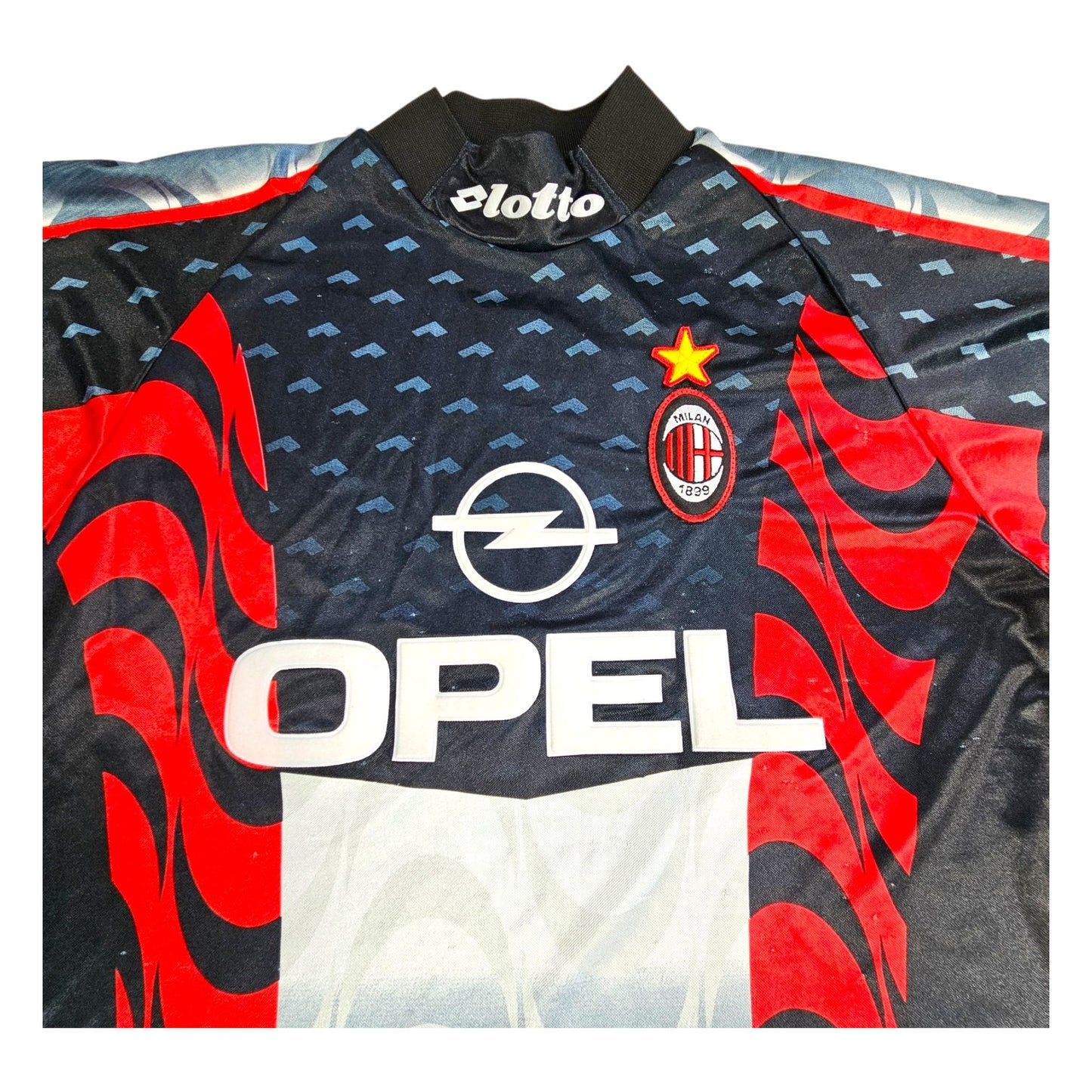1997/98 AC Milan Goal Keeper Football Shirt (L) Lotto # 1 (Rossi)