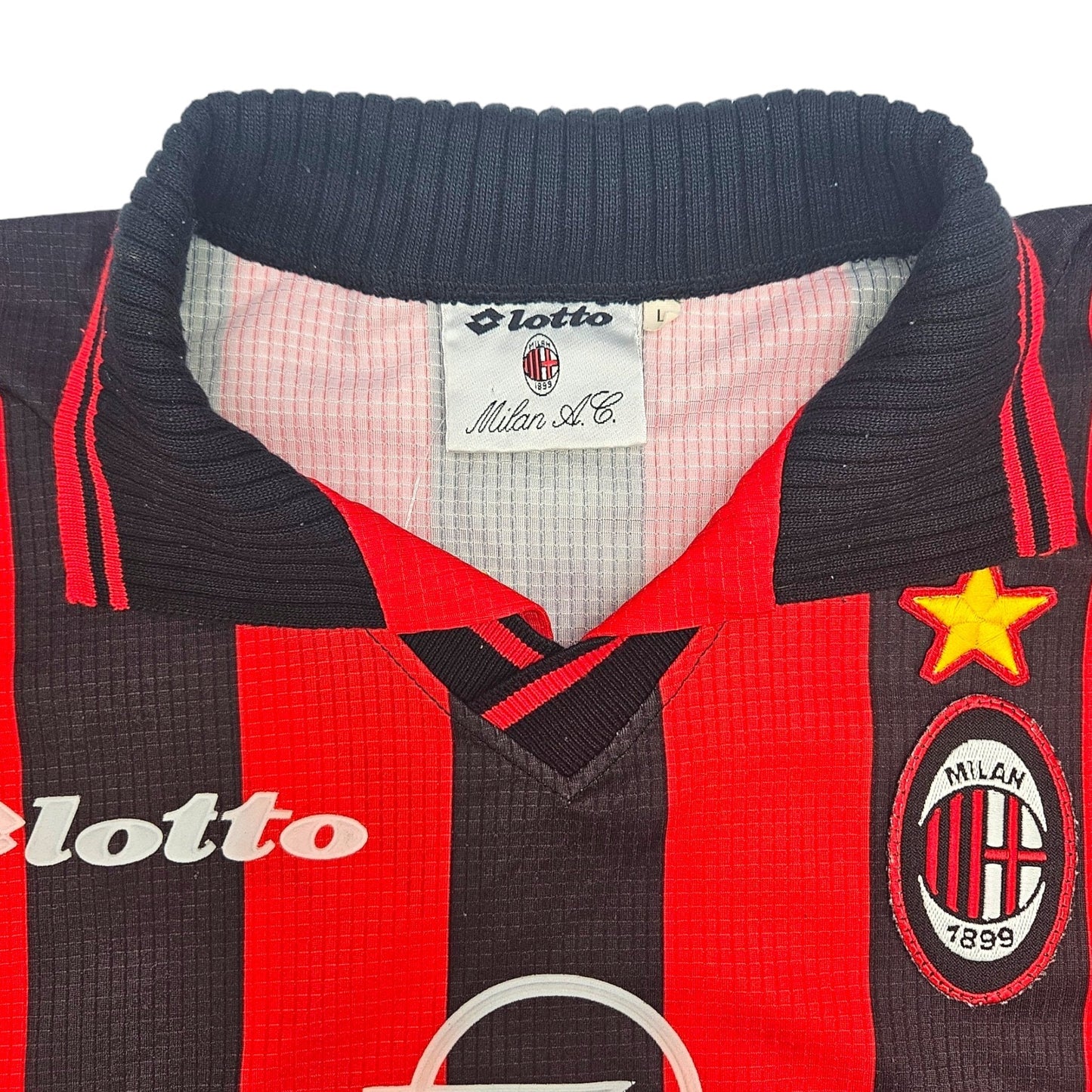 1997/98 AC Milan Home Football Shirt (L) Lotto