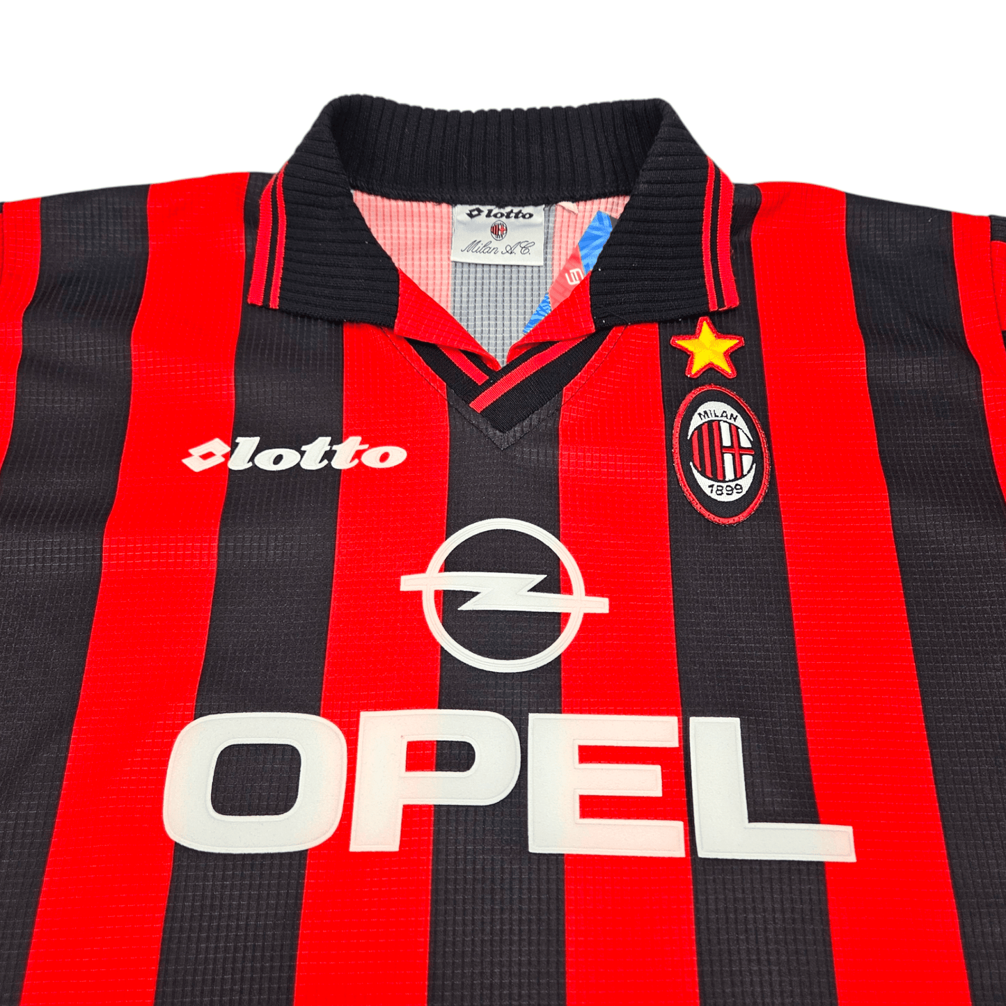 1997/98 AC Milan Home Football Shirt (XL) Lotto #3 Maldini