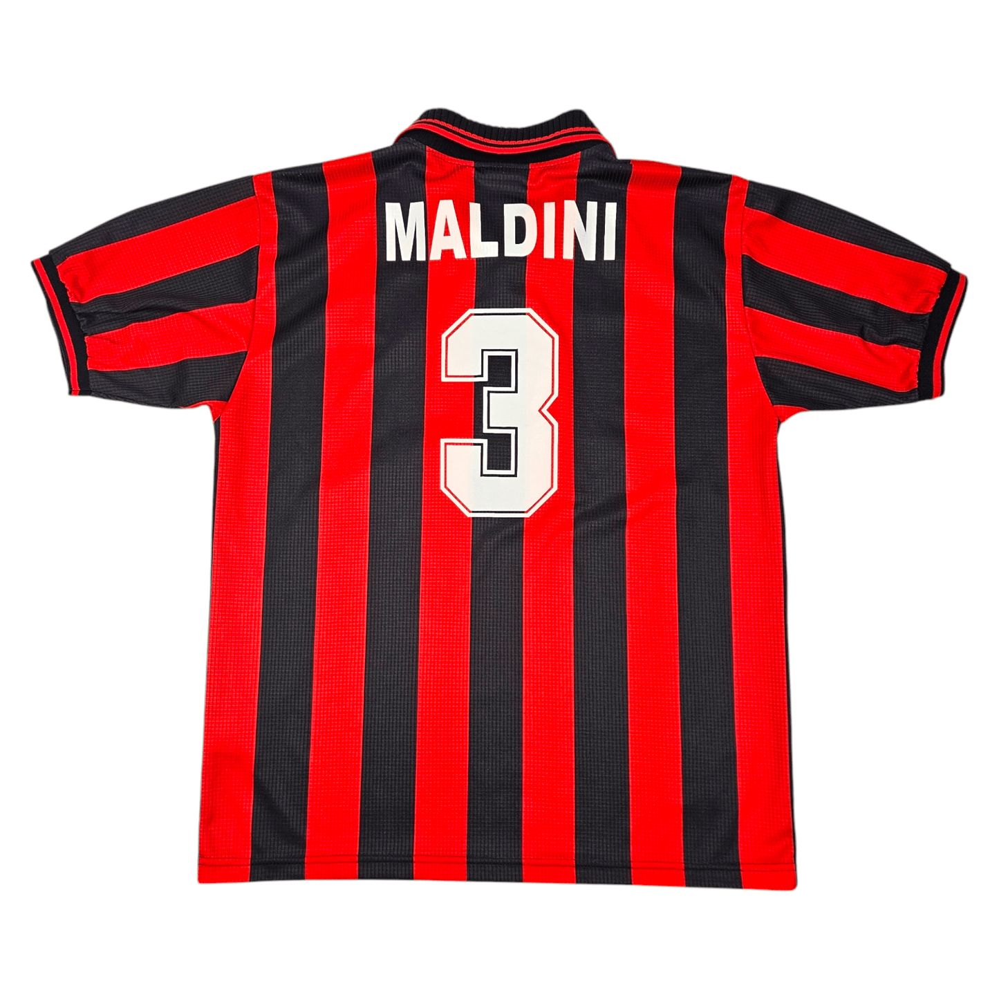 1997/98 AC Milan Home Football Shirt (XL) Lotto #3 Maldini