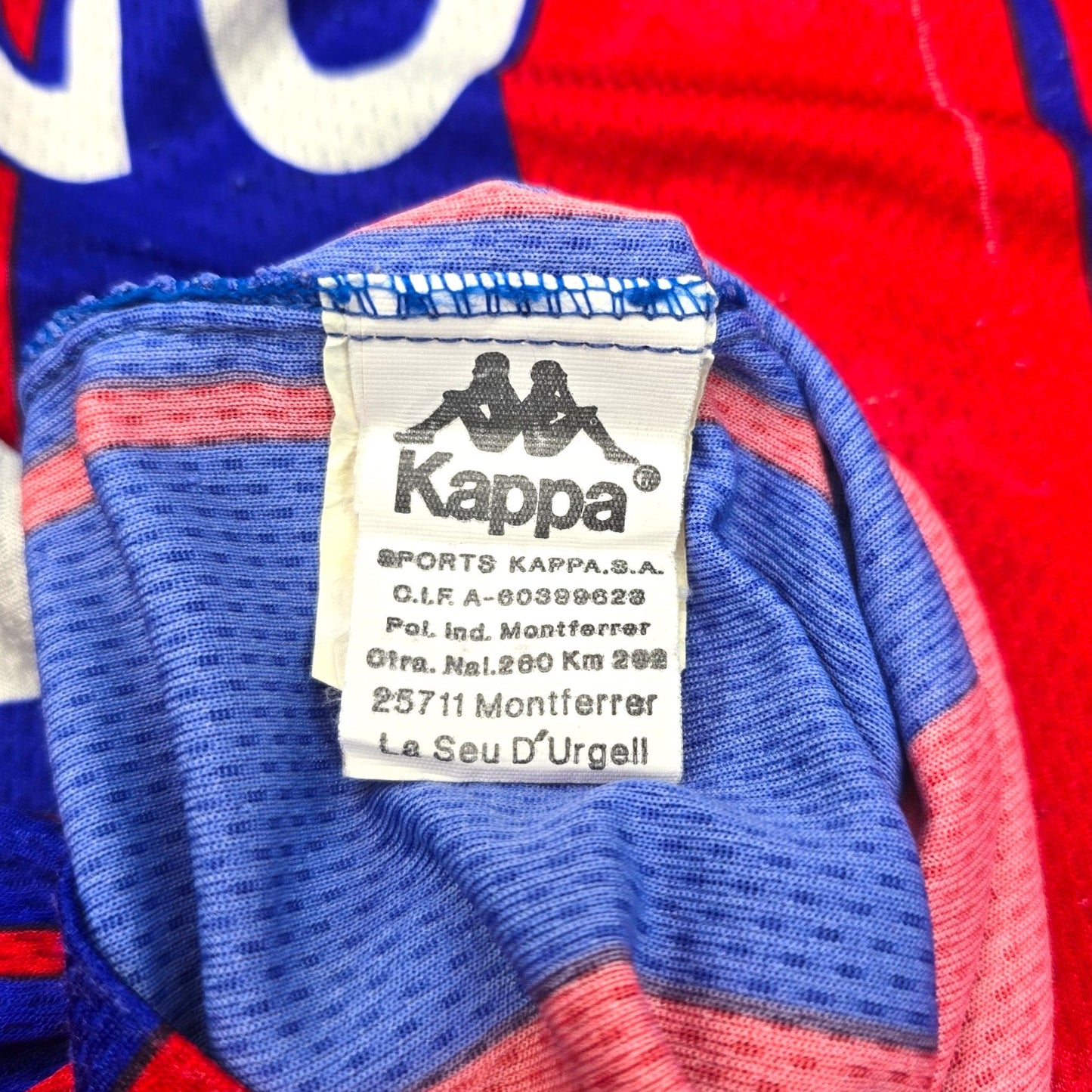 1997/98 Barcelona Home Football Shirt (M) Kappa #7 Figo