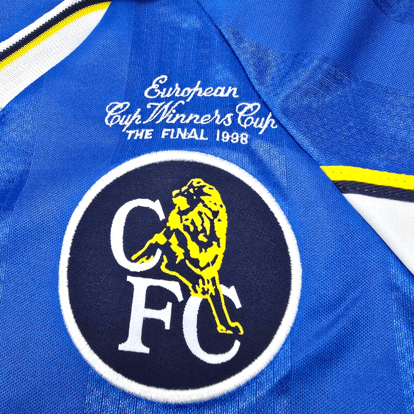 1997/98 Chelsea Home Football Shirt (M) Umbro #98 Stockholm (UCWC)