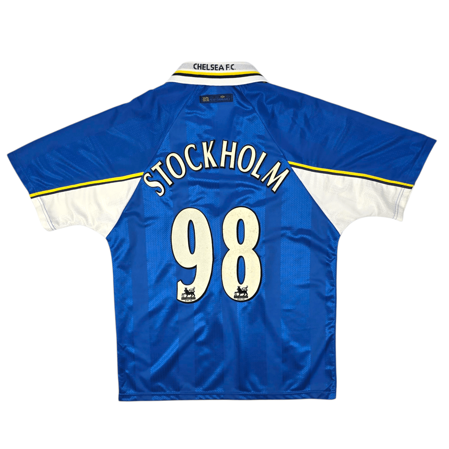 1997/98 Chelsea Home Football Shirt (M) Umbro #98 Stockholm (UCWC)