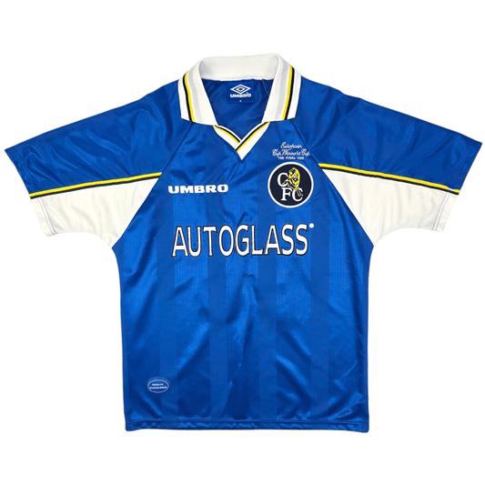 1997/98 Chelsea Home Football Shirt (M) Umbro #98 Stockholm (UCWC)