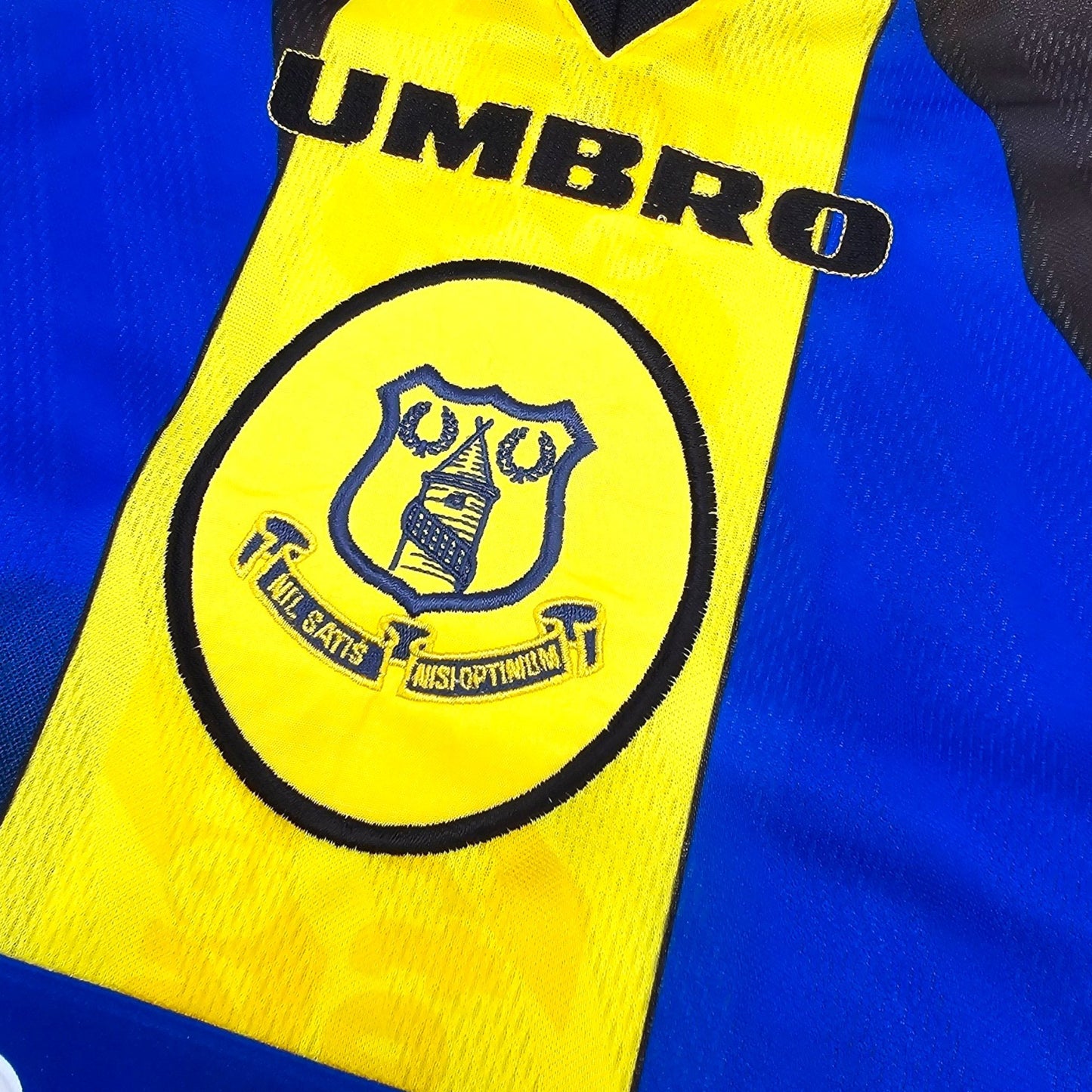 1997/98 Everton Away Football Shirt (L) Umbro #29 Cadamateri (Player Version)