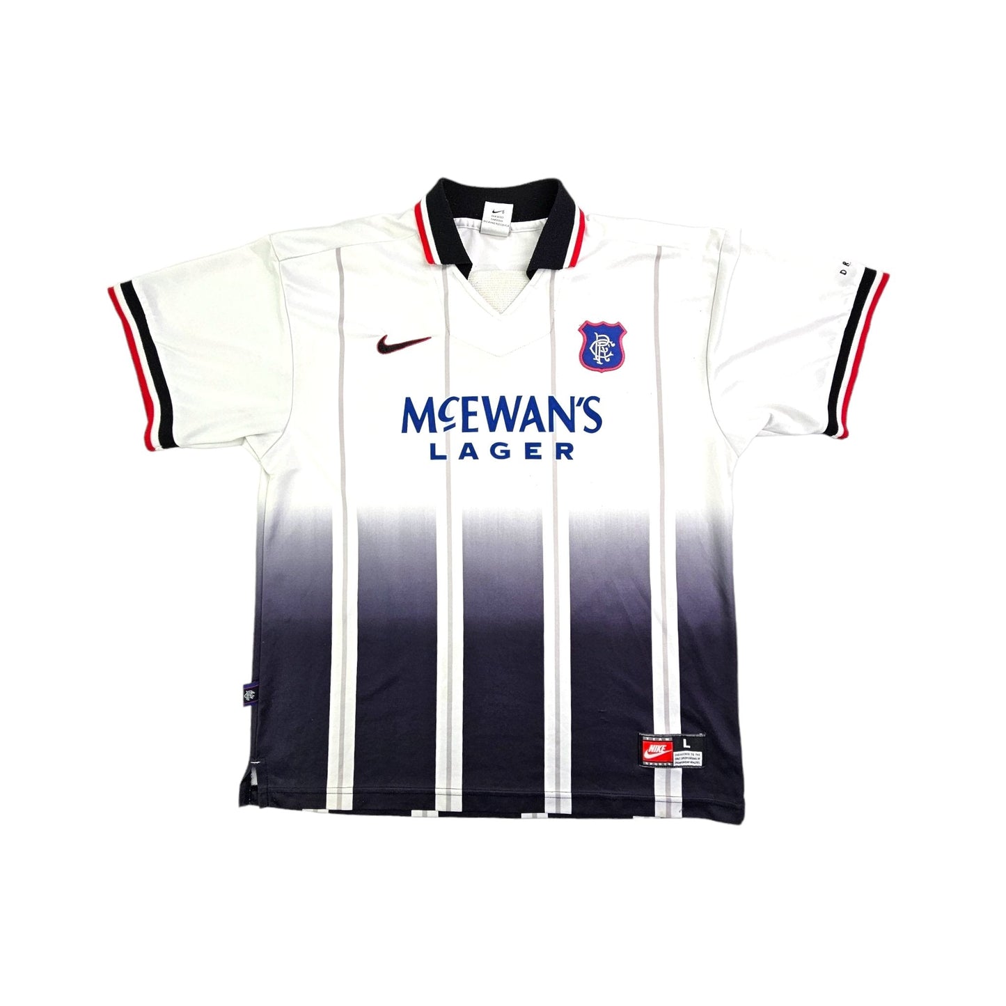 1997/98 Glasgow Rangers Away Football Shirt (L) Nike #8 Gascoigne