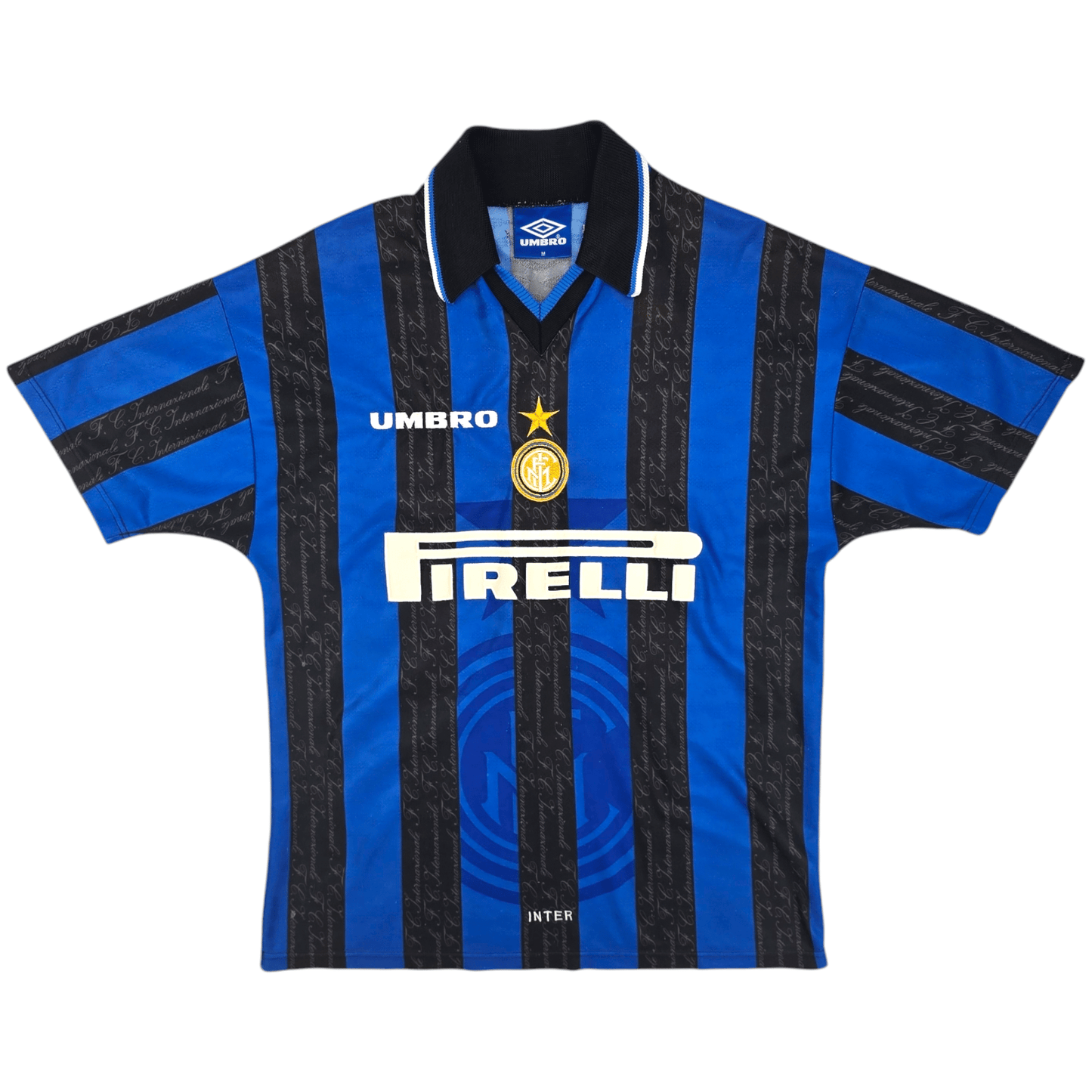 1997/98 Inter Milan Home Football Shirt (M) Umbro #10 Ronaldo