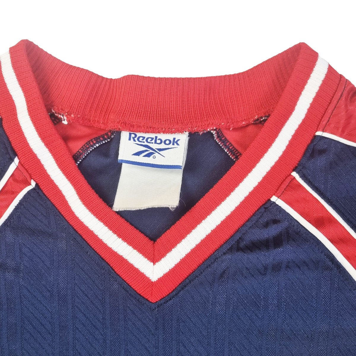 1997/98 New England Rev Home Football Shirt (L) Reebok #22 Lalas