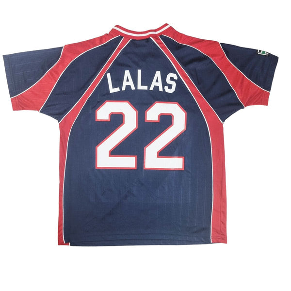 1997/98 New England Rev Home Football Shirt (L) Reebok #22 Lalas
