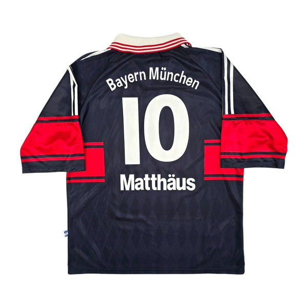 1997/99 Bayern Munich Away Football Shirt (XL) Adidas #10 Matthaus
