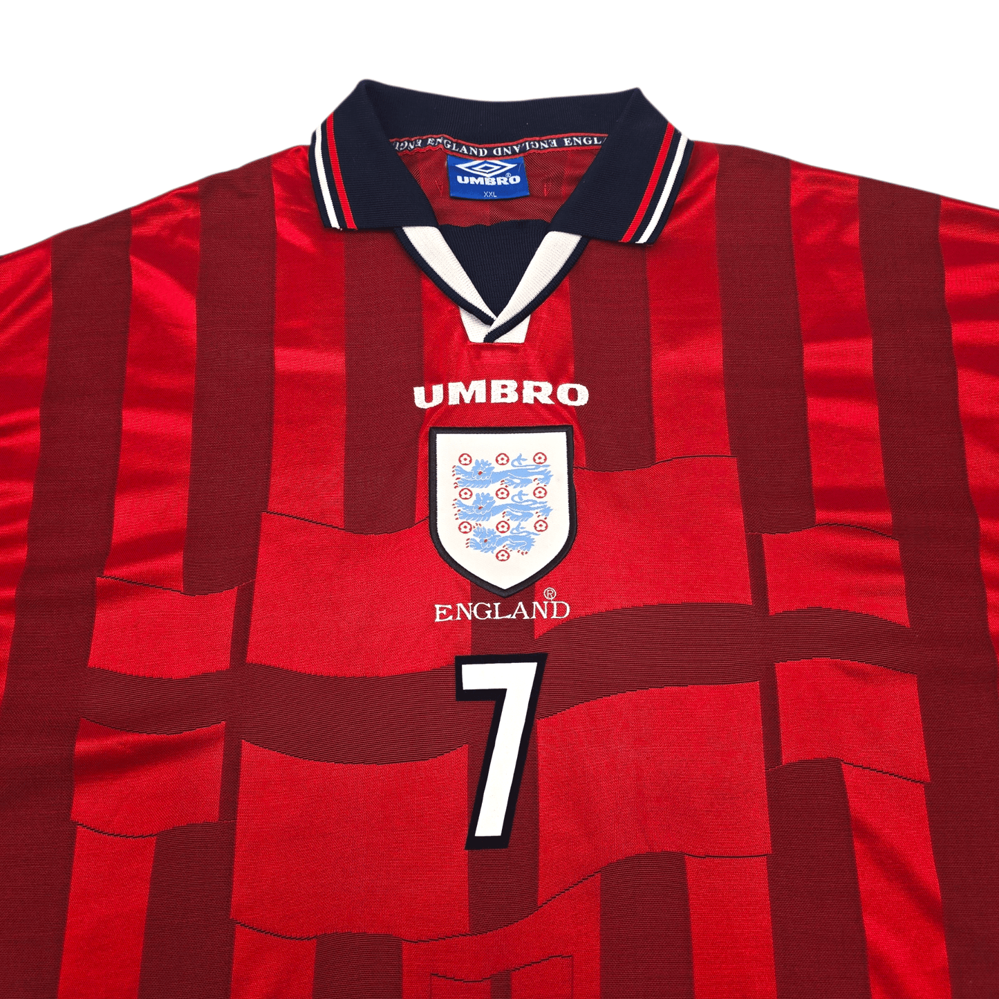 1997/99 England Away Football Shirt (2XL) Umbro #7 Beckham