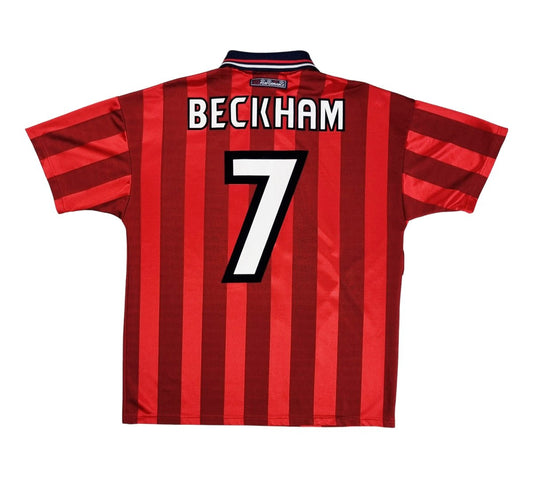 1997/99 England Away Football Shirt (M) Umbro #7 Beckham