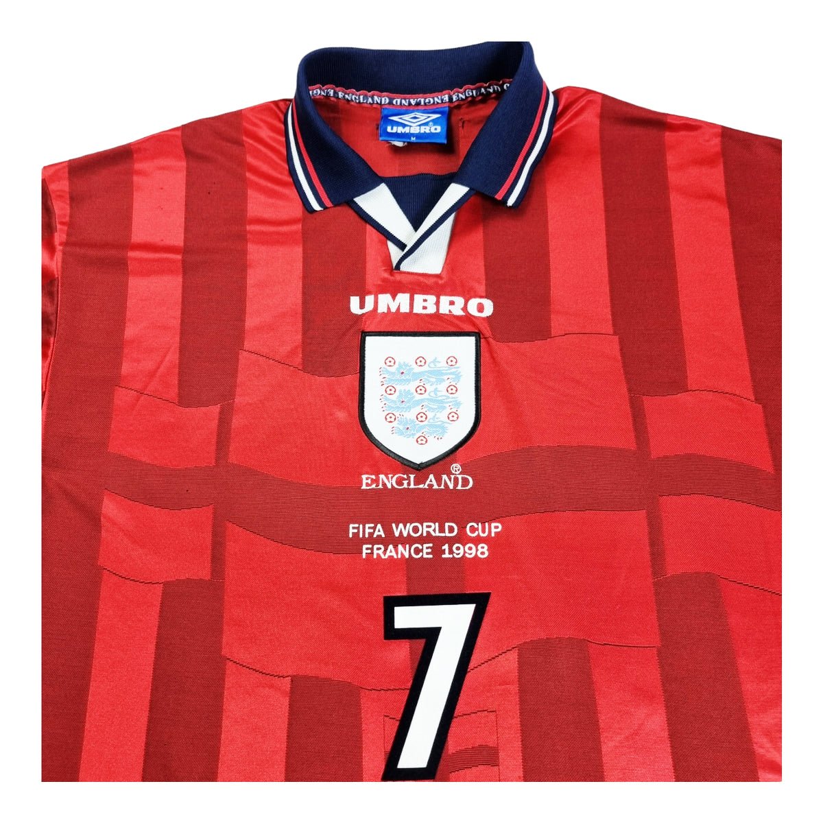 1997/99 England Away Football Shirt (M) Umbro #7 Beckham