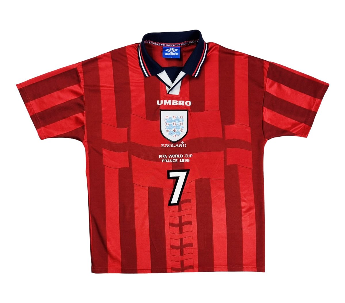 1997/99 England Away Football Shirt (M) Umbro #7 Beckham