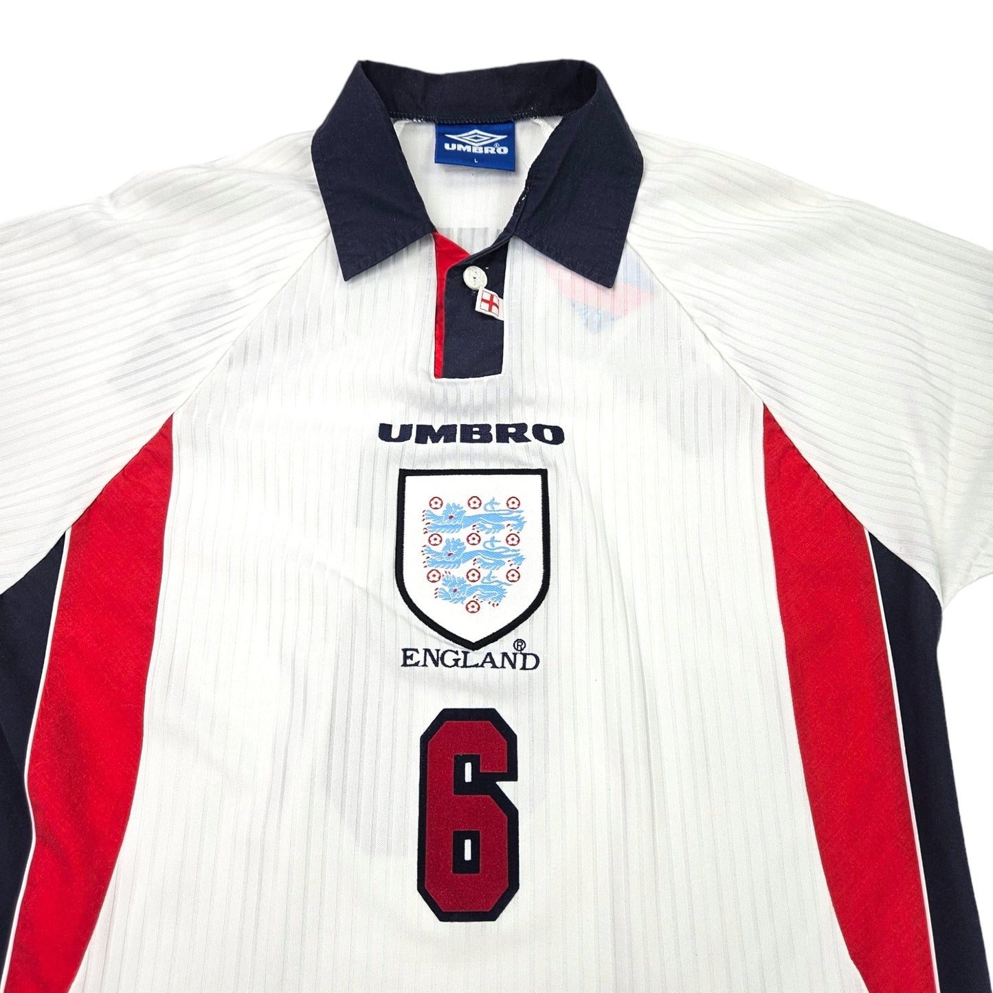 1997/99 England Home Football Shirt (XL) Umbro # 6 Southgate