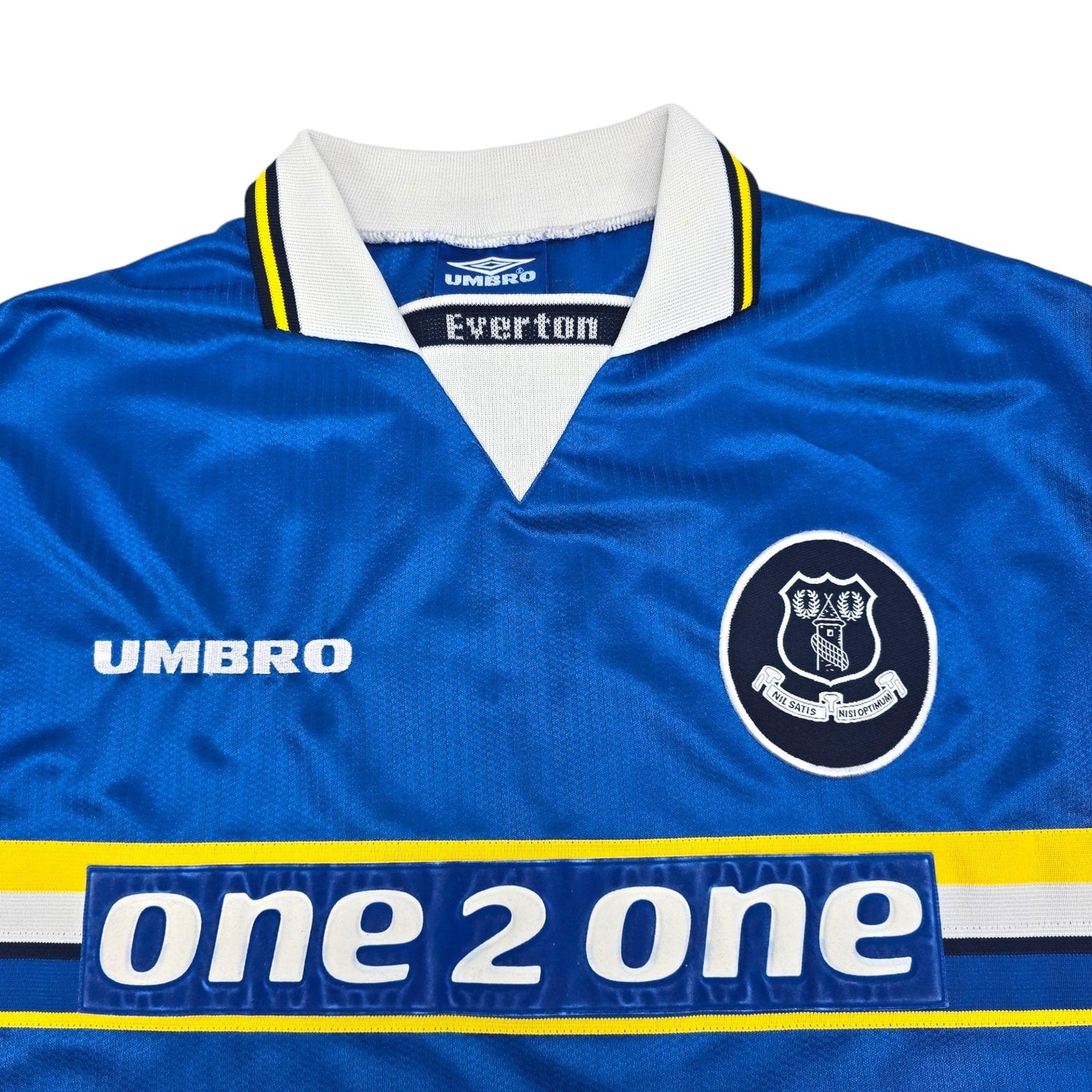 1997/99 Everton Home Football Shirt (L) Umbro #10 Speed
