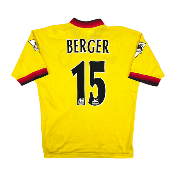 1997/99 Liverpool Away Football Shirt (M) Reebok #15 Berger