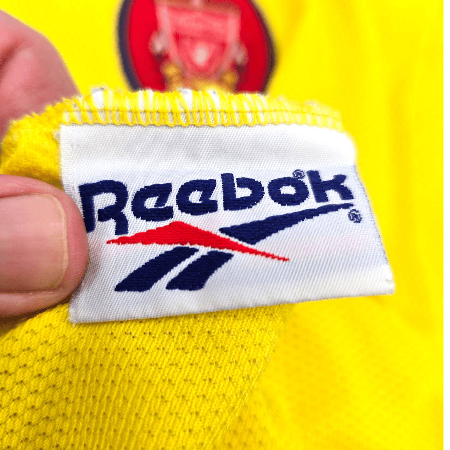 1997/99 Liverpool Away Football Shirt (M) Reebok #15 Berger
