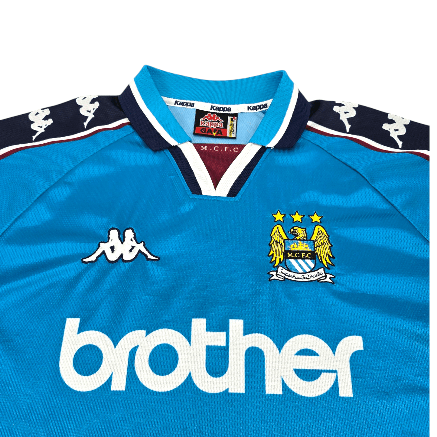 1997/99 Manchester City Home Football Shirt (L) Kappa